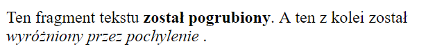 Pogrubiony tekst i kursywa w HTML